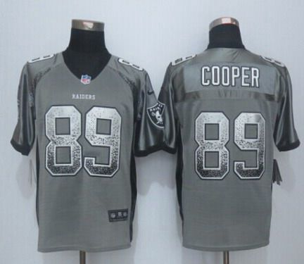 Mens Oakland Raiders 89 Amari Cooper Nike Drift Fashion Gray Elite Jersey