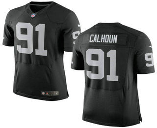 Mens Oakland Raiders 91 Shilique Calhoun New Black Nike Elite Jersey