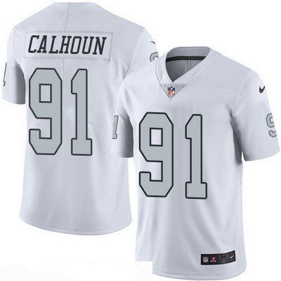 Mens Oakland Raiders 91 Shilique Calhoun White 2016 Color Rush Stitched Nfl Nike Limited Jersey