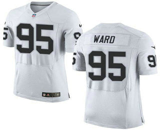 Mens Oakland Raiders 95 Jihad Ward White Road 2015 Nfl Nike Elite Jersey