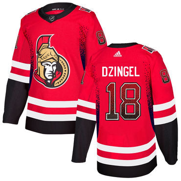 Mens Ottawa Senators 18 Ryan Dzingel Red Drift Fashion Adidas Jersey