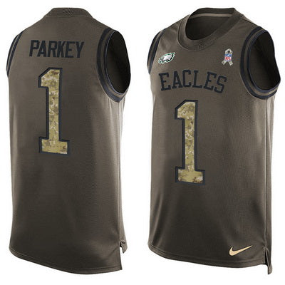 Mens Philadelphia Eagles 1 Cody Parkey Green Salute To Service Hot Pressing Player Name Number Nike Nfl Tank Top Jersey