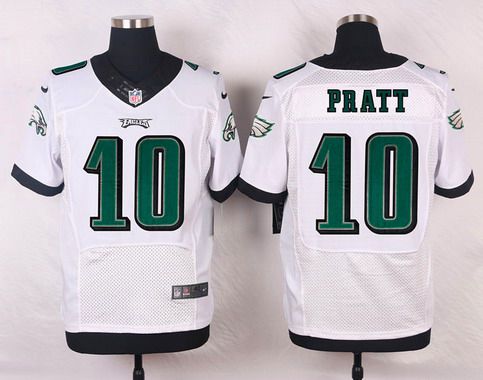 Mens Philadelphia Eagles 10 Quron Pratt White Road Nfl Nike Elite Jersey
