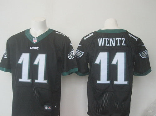 Mens Philadelphia Eagles 11 Carson Wentz Black Alternate Nfl Nike Elite Jersey