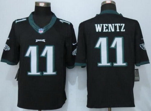 Mens Philadelphia Eagles 11 Carson Wentz Black Alternate Nfl Nike Limited Jersey