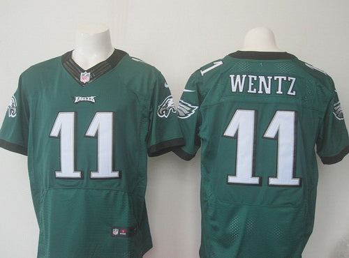 Mens Philadelphia Eagles 11 Carson Wentz Green Team Color Nfl Nike Elite Jersey