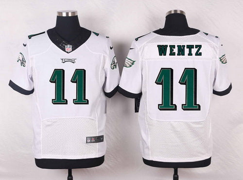 Mens Philadelphia Eagles 11 Carson Wentz White Road Nfl Nike Elite Jersey