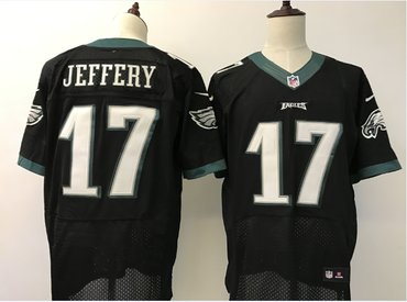 Mens Philadelphia Eagles 17 Alshon Jeffery Black Alternate Stitched Nfl Nike Elite Jersey