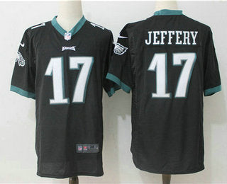 Mens Philadelphia Eagles 17 Alshon Jeffery Black Alternate Stitched Nfl Nike Game Jersey