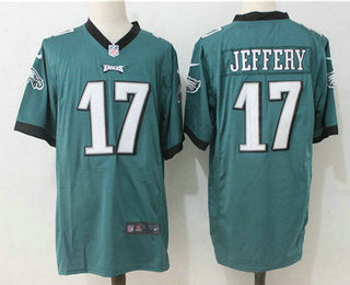 Mens Philadelphia Eagles 17 Alshon Jeffery Midnight Green Team Color Stitched Nfl Nike Game Jersey