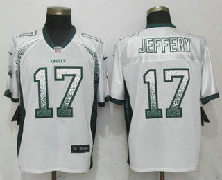 Mens Philadelphia Eagles 17 Alshon Jeffery White Drift Stitched Nfl Nike Fashion Jersey