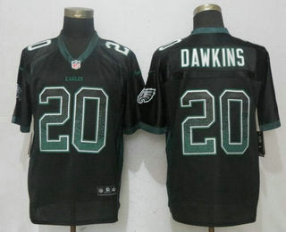 Mens Philadelphia Eagles 20 Brian Dawkins Black Drift Stitched Nfl Nike Fashion Jersey