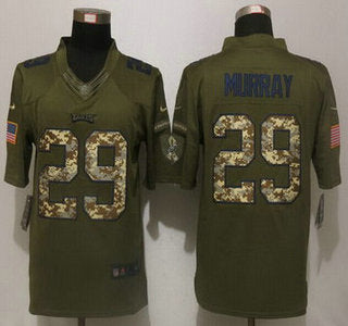 Mens Philadelphia Eagles 29 Demarco Murray Green Salute To Service 2015 Nfl Nike Limited Jersey