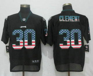 Mens Philadelphia Eagles 30 Corey Clement Black Usa Flag Fashion Stitched Nfl Nike Elite Jersey