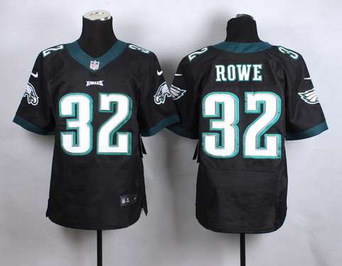 Mens Philadelphia Eagles 32 Eric Rowe 2014 Nike Black Elite Jersey