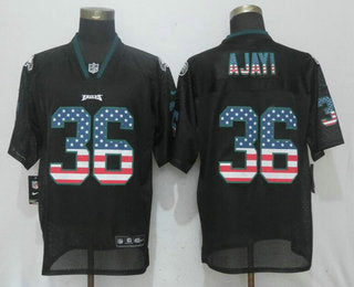 Mens Philadelphia Eagles 36 Jay Ajayi Black Usa Flag Fashion Stitched Nfl Nike Elite Jersey
