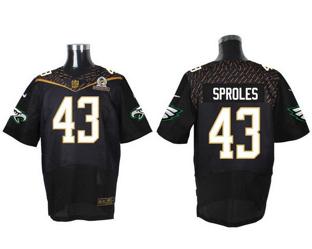 Mens Philadelphia Eagles 43 Darren Sproles Black 2016 Pro Bowl Nike Elite Jersey