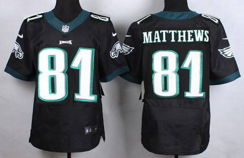 Mens Philadelphia Eagles 81 Jordan Matthews 2014 Nike Black Elite Jersey