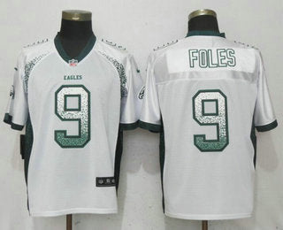 Mens Philadelphia Eagles 9 Nick Foles White Drift Stitched Nfl Nike Fashion Jersey