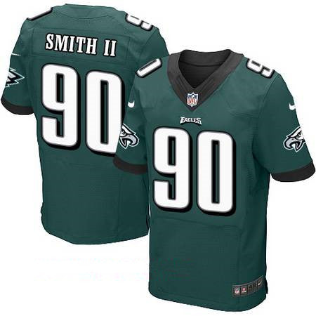Mens Philadelphia Eagles 90 Marcus Smith Ii Midnight Green Team Color Stitched Nfl Nike Elite Jersey