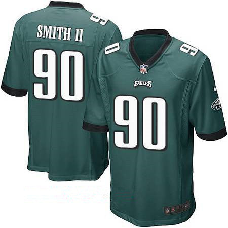 Mens Philadelphia Eagles 90 Marcus Smith Ii Midnight Green Team Color Stitched Nfl Nike Game Jersey