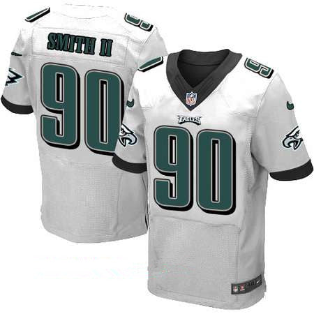 Mens Philadelphia Eagles 90 Marcus Smith Ii White Road Stitched Nfl Nike Elite Jersey