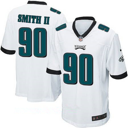 Mens Philadelphia Eagles 90 Marcus Smith Ii White Road Stitched Nfl Nike Game Jersey