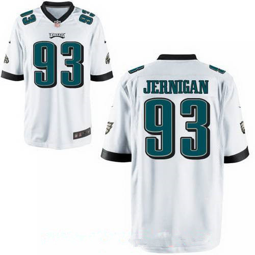 Mens Philadelphia Eagles 93 Timmy Jernigan White Road Stitched Nfl Nike Game Jersey