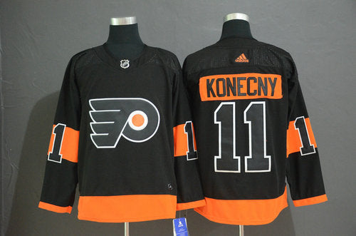 Mens Philadelphia Flyers 11 Travis Konecny Black Alternate Adidas Jersey