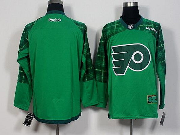 Mens Philadelphia Flyers Blank Green 2016 St Patricks Day Hockey Jersey