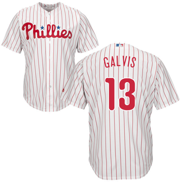 Mens Philadelphia Phillies 13 Freddy Galvis White Home Stitched Mlb Majestic Cool Base Jersey