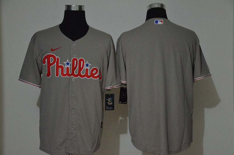 Mens Philadelphia Phillies Blank Gray Stitched Mlb Cool Base Nike Jersey