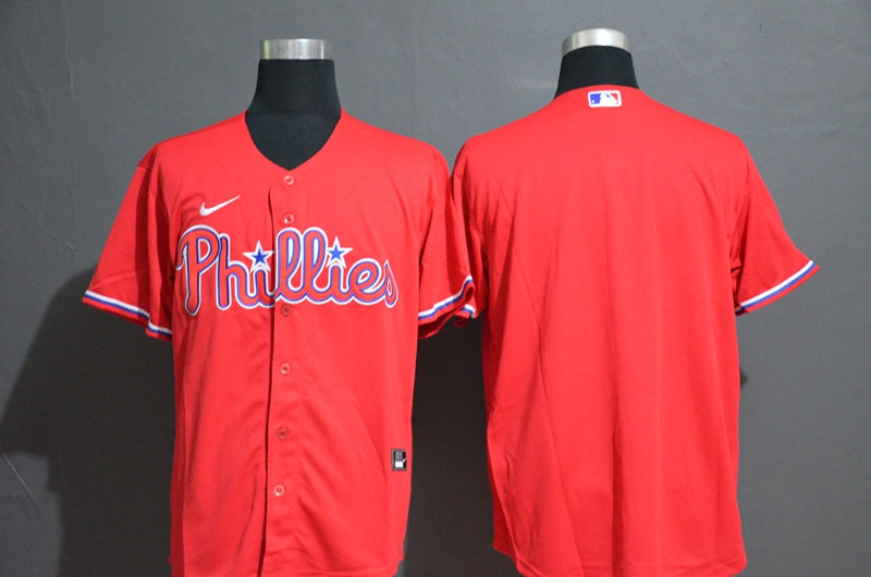 Mens Philadelphia Phillies Blank Red Stitched Mlb Cool Base Nike Jersey