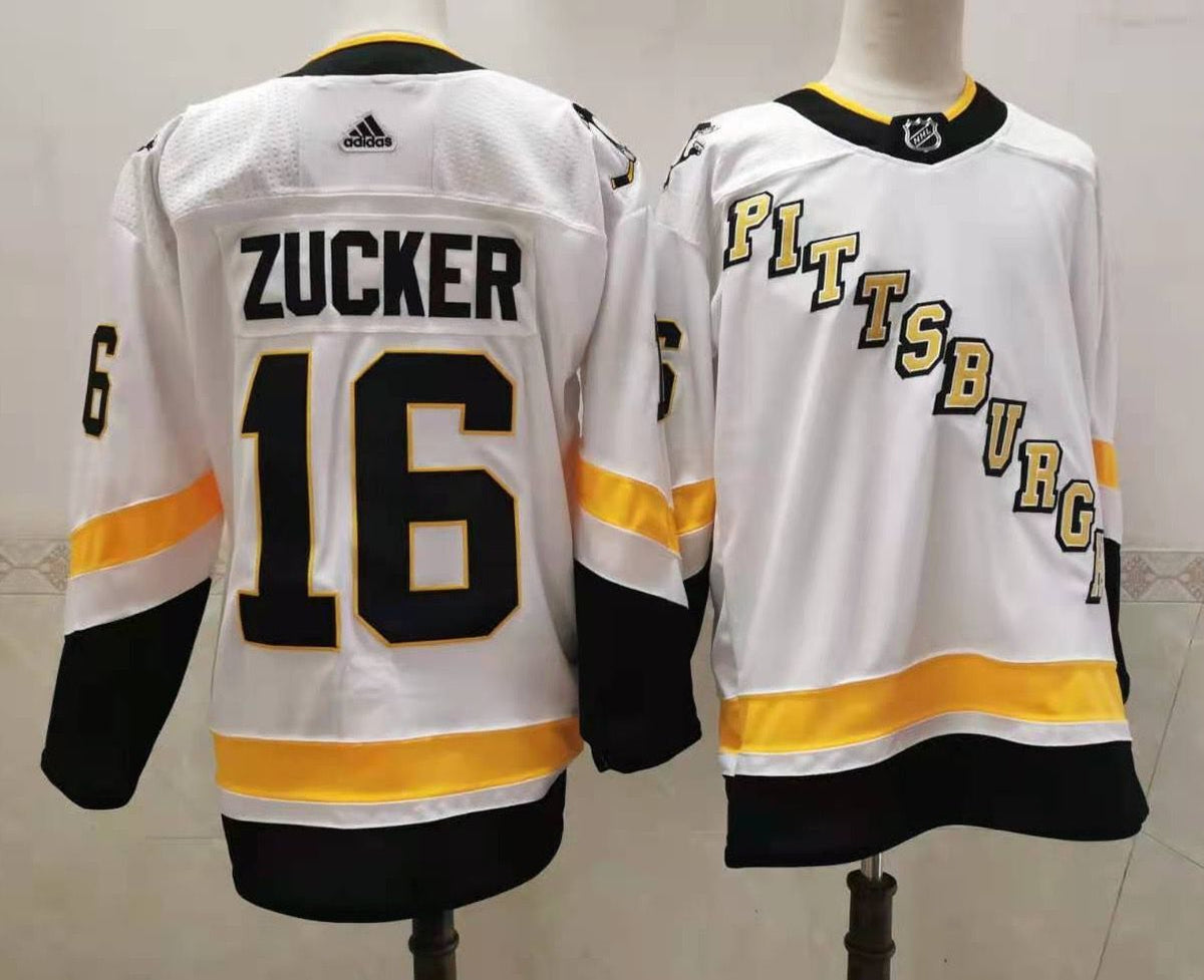 Mens Pittsburgh Penguins 16 Jason Zucker White Adidas 2020 21 Stitched Nhl Jersey