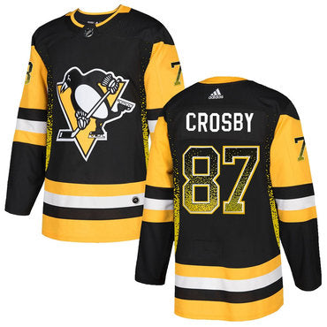 Mens Pittsburgh Penguins 87 Sidney Crosby Black Drift Fashion Adidas Jersey