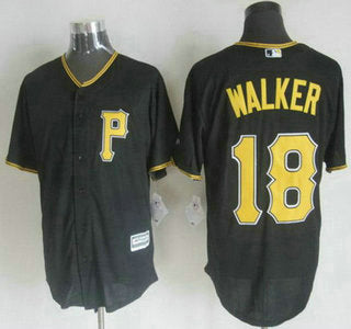 Mens Pittsburgh Pirates 18 Neil Walker Alternate Black 2015 Mlb Cool Base Jersey