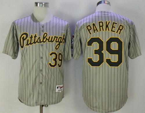 Mens Pittsburgh Pirates 39 Dave Parker Gray Pinstripe 1997 Throwback Turn Back The Clock Mlb Majestic Collection Jersey