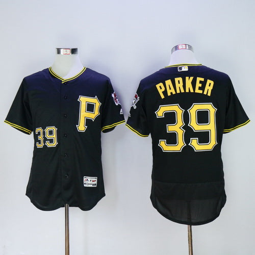 Mens Pittsburgh Pirates 39 Dave Parker Retired Black 2016 Flexbase Majestic Baseball Jersey
