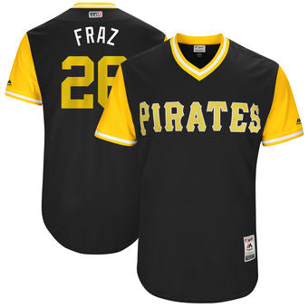 Mens Pittsburgh Pirates Adam Frazier Fraz Majestic Black 2017 Players Weekend Authentic Jersey