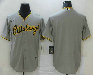 Mens Pittsburgh Pirates Blank Grey Stitched Mlb Cool Base Nike Jersey