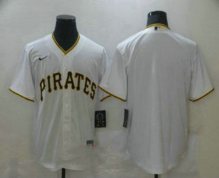 Mens Pittsburgh Pirates Blank White Stitched Mlb Cool Base Nike Jersey