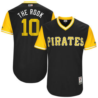Mens Pittsburgh Pirates Jordy Mercer The Rook Majestic Black 2017 Players Weekend Authentic Jersey