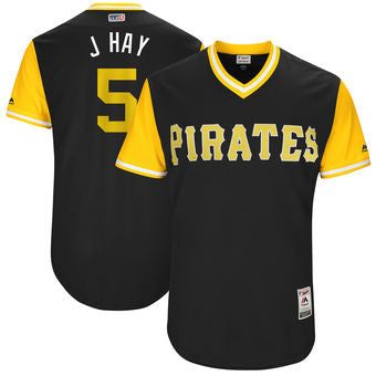 Mens Pittsburgh Pirates Josh Harrison J Hay Majestic Black 2017 Players Weekend Authentic Jersey