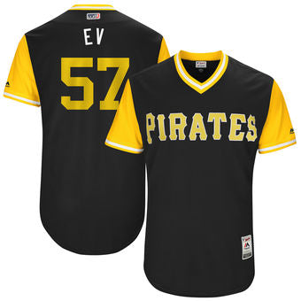 Mens Pittsburgh Pirates Trevor Williams Ev Majestic Black 2017 Players Weekend Authentic Jersey