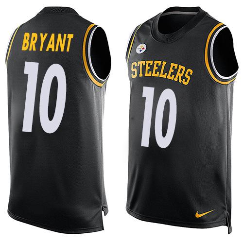 Mens Pittsburgh Steelers 10 Martavis Bryant Black Hot Pressing Player Name Number Nike Nfl Tank Top Jersey
