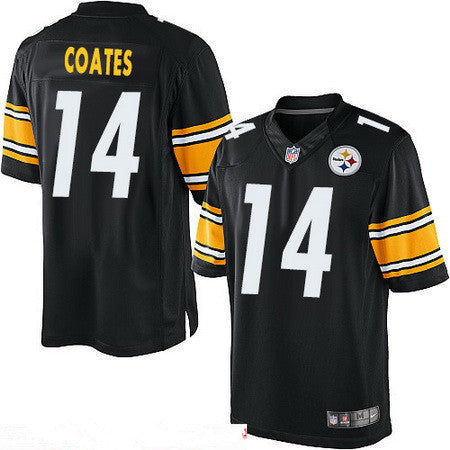 Mens Pittsburgh Steelers 14 Sammie Coates Black Team Color Stitched Nfl Nike Game Jersey