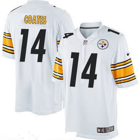 Mens Pittsburgh Steelers 14 Sammie Coates White Road Stitched Nfl Nike Game Jersey