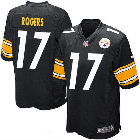 Mens Pittsburgh Steelers 17 Eli Rogers Black Team Color Stitched Nfl Nike Game Jersey