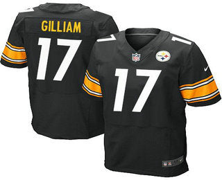 Mens Pittsburgh Steelers 17 Joe Gilliam Black Team Color Nfl Nike Elite Jersey