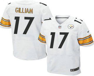 Mens Pittsburgh Steelers 17 Joe Gilliam White Road Nfl Nike Elite Jersey